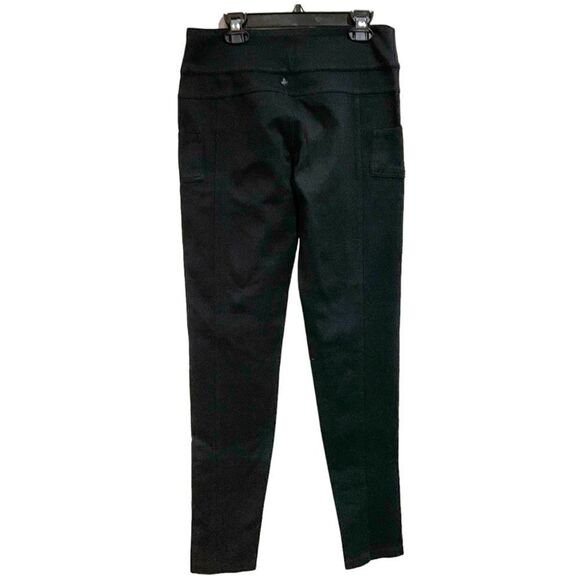 PRANA Pull On Knit Pant in Black Straight Leg Pockets Size Small - Picture 4 of 6